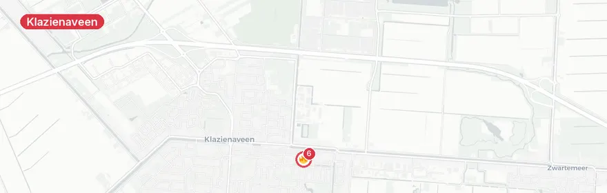 Kaart van Woningbrand Pastoor A.C. Damesstraat, Klazienaveen