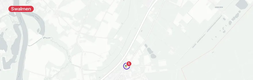 Kaart van Aanrijding met letsel Rijksweg Noord Swalmen