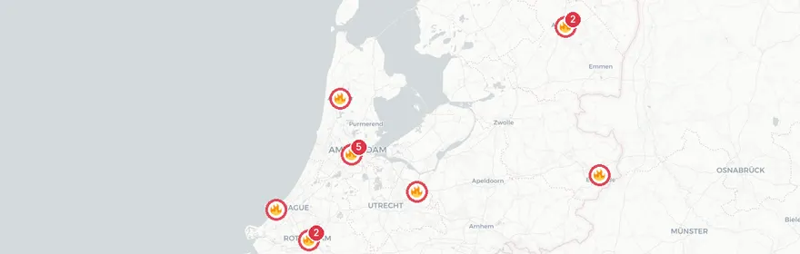 Kaart van Middelbrand Orpheuslaan Eindhoven