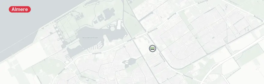 Kaart van Steekincident Engelse Mijl, Almere