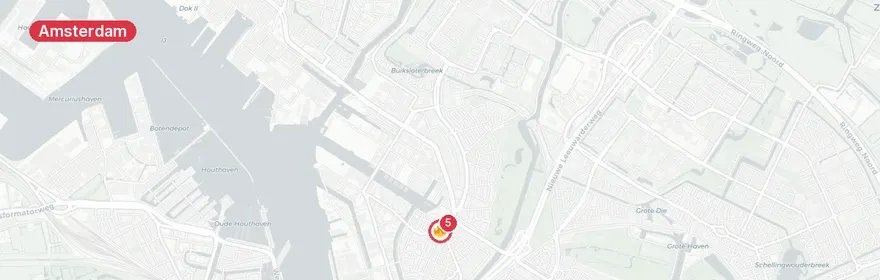 Kaart van Verkeersongeval met vrachtwagen op Mosplein Amsterdam