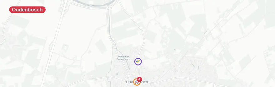 Kaart van Medische noodsituatie Oudenbosch, lifeliner ingezet