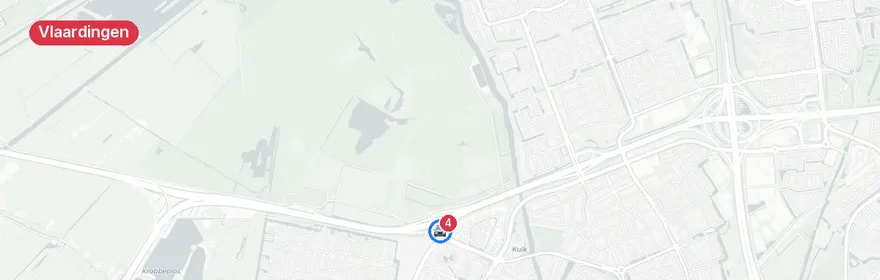 Kaart van Aanrijding auto en scooter Marathonweg Vlaardingen