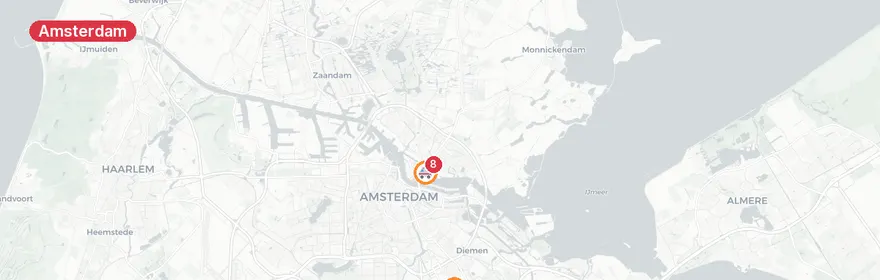 Kaart van Reanimatie Putterstraat Amsterdam, traumahelikopter ingezet