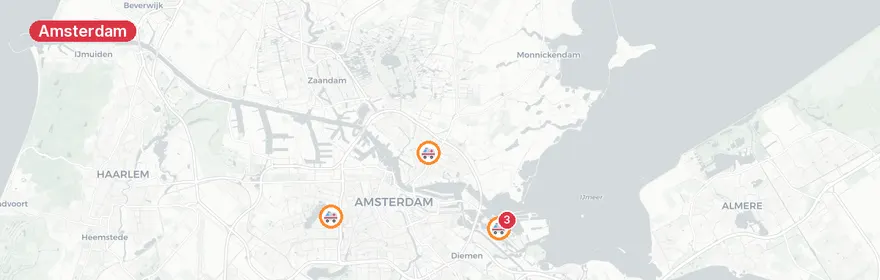 Kaart van Noodsituatie Daguerrestraat Amsterdam