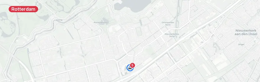 Kaart van Verkeersongeval met letsel op de Roer Rotterdam