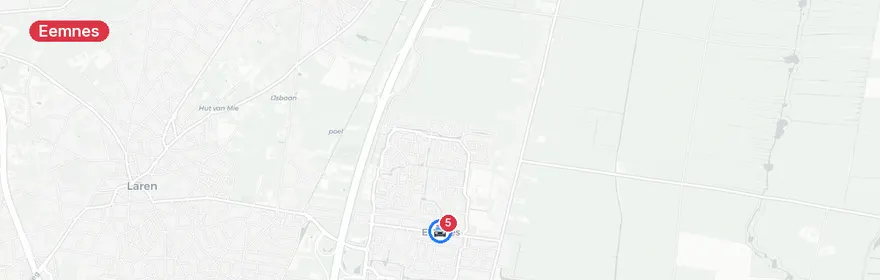 Kaart van Aanrijding A27 bij Eemnes veroorzaakt files
