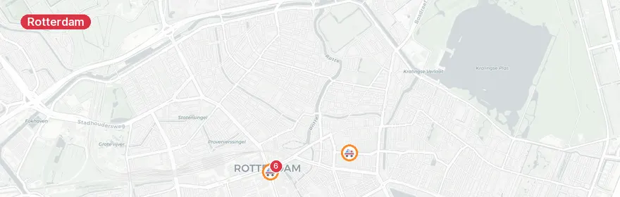 Kaart van Ongeval met letsel op Coolsingel Rotterdam