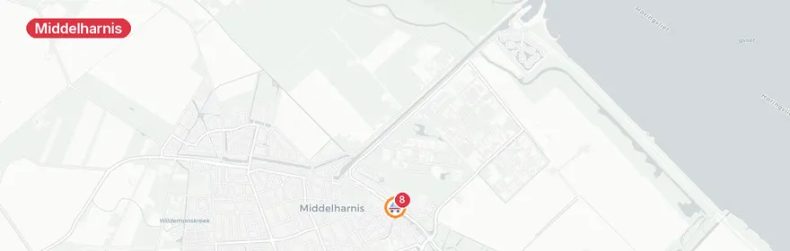 Kaart van Verkeersongeval met letsel Oudelandsedijk Middelharnis