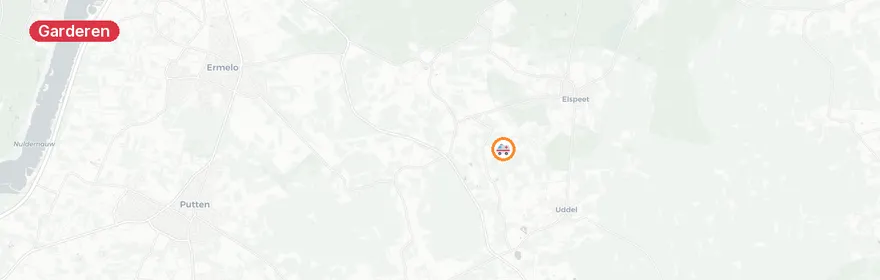 Kaart van Aanrijding Hooiweg Garderen, meerdere gewonden