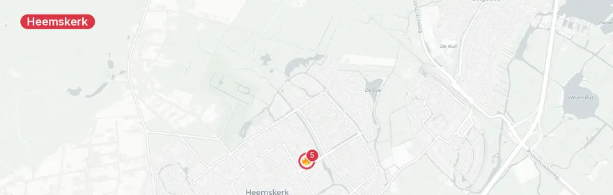 Kaart van Woningbrand Rossinistraat Heemskerk