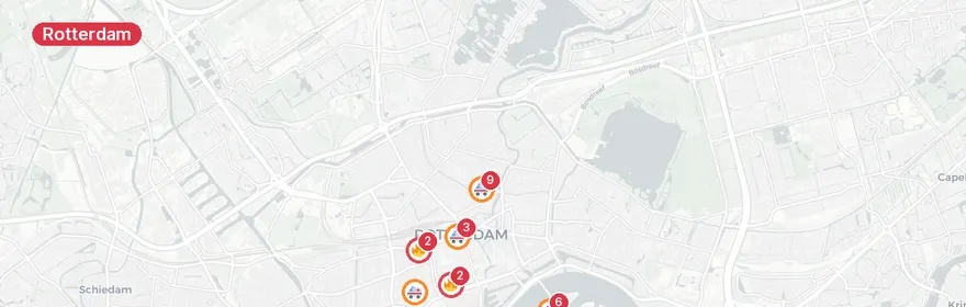Kaart van Reanimatie Rembrandtstraat en persoon te water Maaskade R...