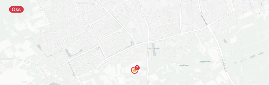 Kaart van Natuurbrand Suggelaarsestraat Oss