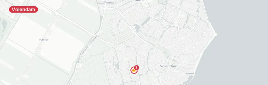 Kaart van Reanimatie Meester Muhrenlaan, Volendam