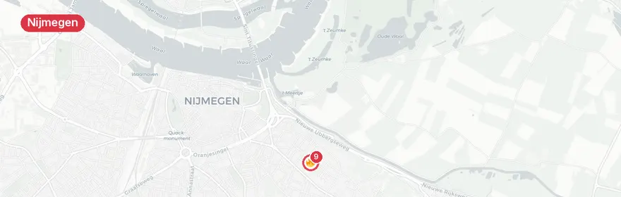 Kaart van Zeer grote brand appartement Pater Leijdekkersstraat Nijm...