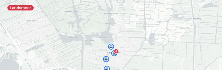 Kaart van Meerdere plofkraken Landsmeer