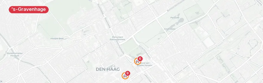 Kaart van Steekpartij Kalvermarkt, Den Haag