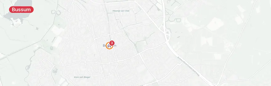 Kaart van Brand in zorgcomplex H.A. Lorentzweg Bussum