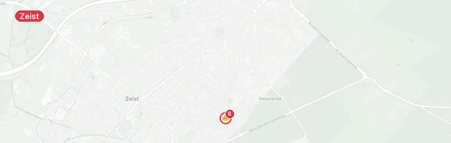 Kaart van Grote brand bedrijfspand Woudenbergseweg Zeist