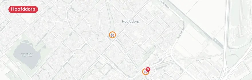 Kaart van Frontale botsing fietsers Mercuriusplein Hoofddorp