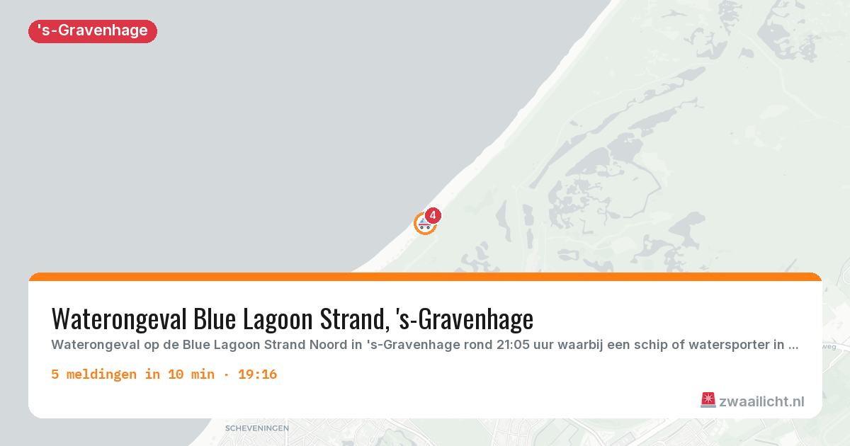 Kaart van de activiteitspiek bij 's-Gravenhage