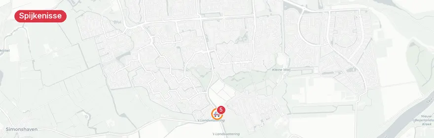 Kaart van Persoon te water Westdijk Spijkenisse