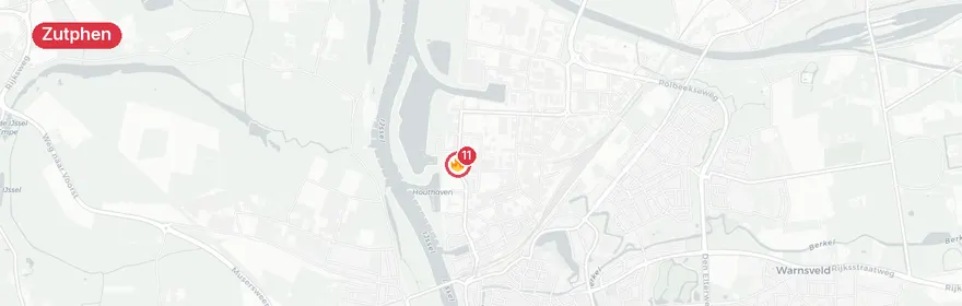 Kaart van Zeer grote brand timmerbedrijf Marsweg Zutphen