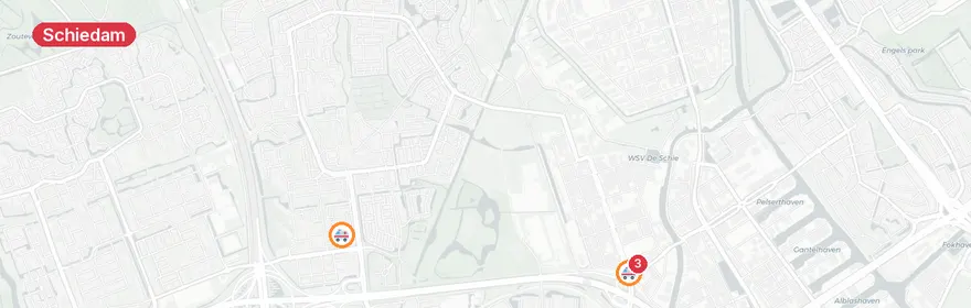Kaart van Reanimatie 's-Gravelandseweg, Schiedam