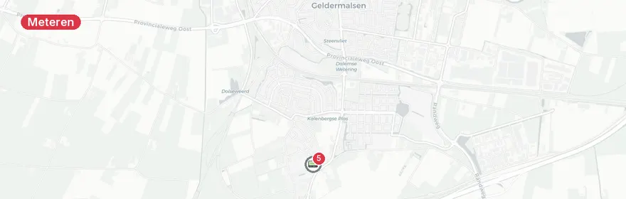 Kaart van Aanrijding met letsel A15 Meteren