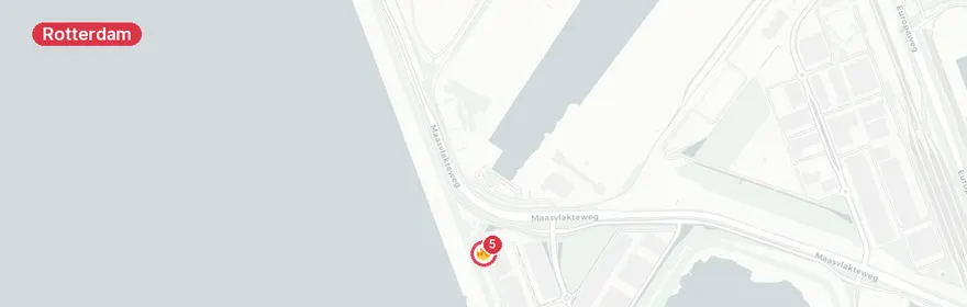 Kaart van Reanimatie Maasvlakteboulevard, Rotterdam