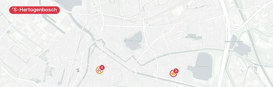 Kaart van Reanimatie Dommelstraat, 's-Hertogenbosch