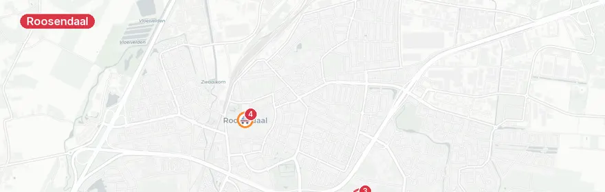 Kaart van Ernstig verkeersongeval Vogelzang Roosendaal