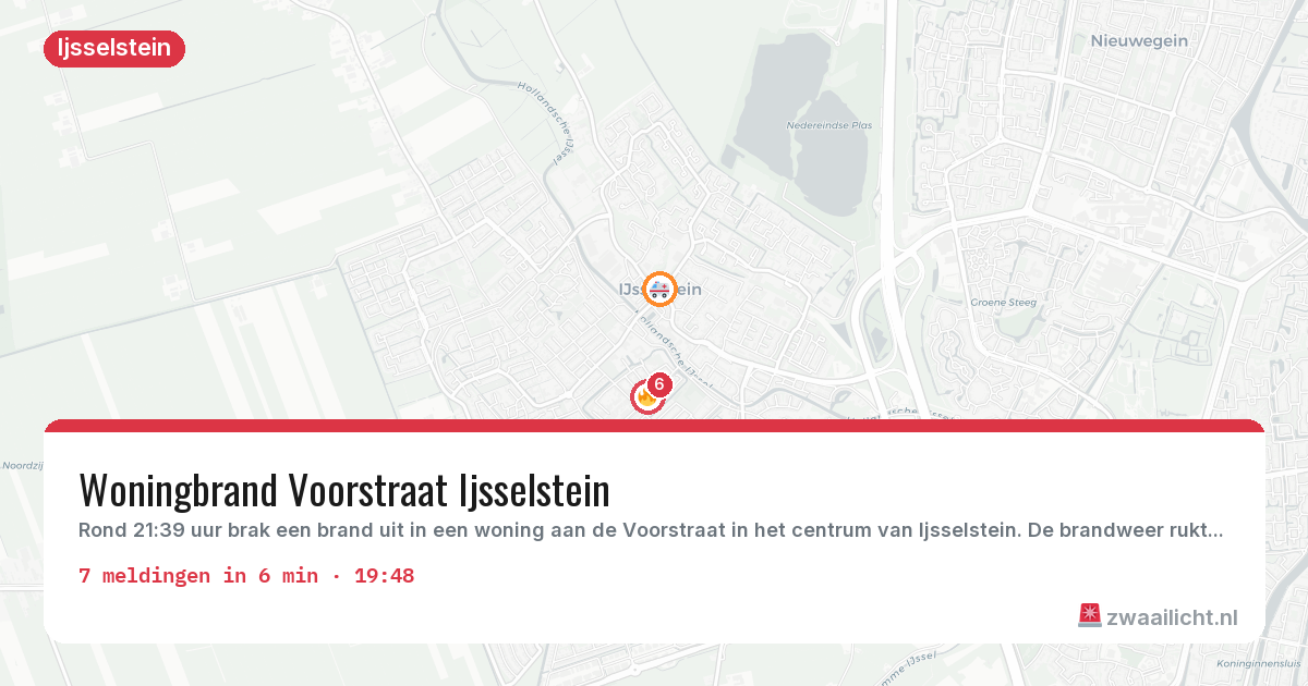 Kaart van de activiteitspiek bij Ijsselstein