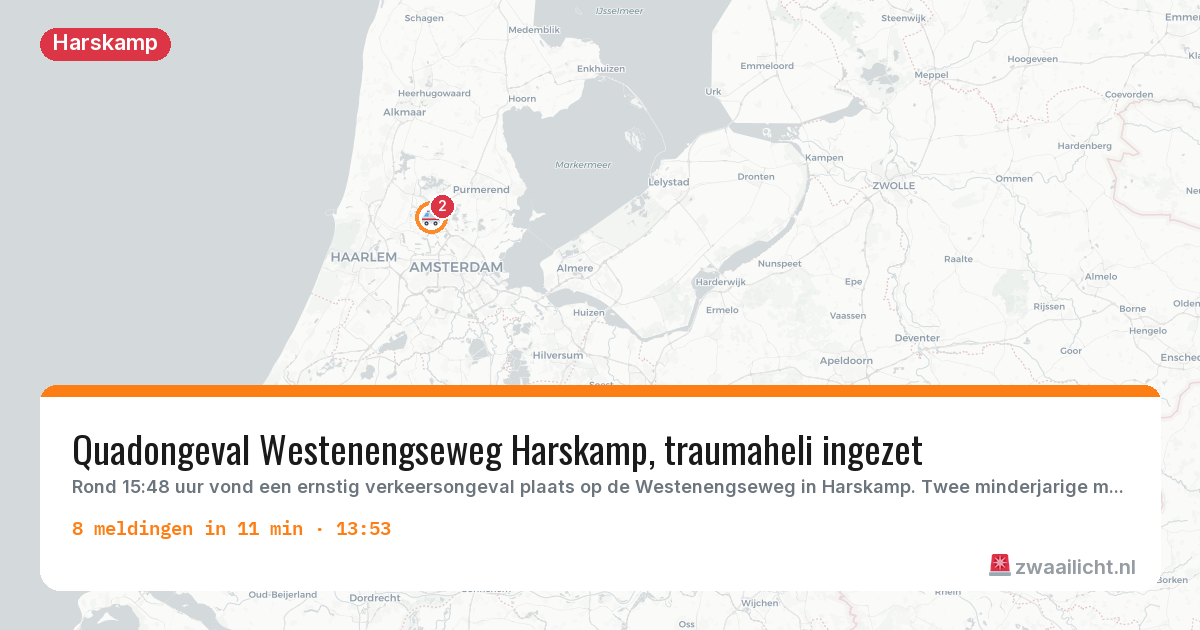Kaart van de activiteitspiek bij Harskamp