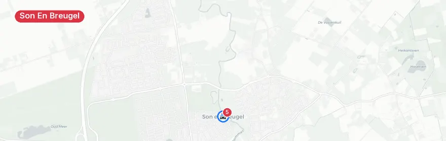 Kaart van Verkeersongeval met letsel op A50 Son en Breugel