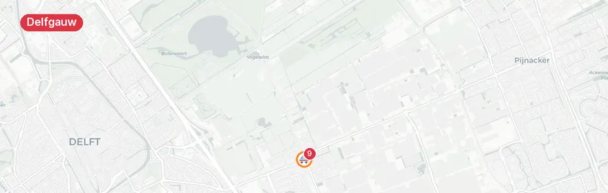 Kaart van Ernstig incident A13 Ruyven, Delfgauw