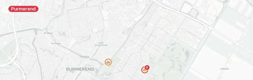 Kaart van Reanimatie Arestraat Purmerend