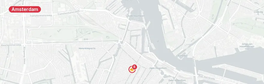 Kaart van Verkeersongeval met letsel Westerstraat Amsterdam