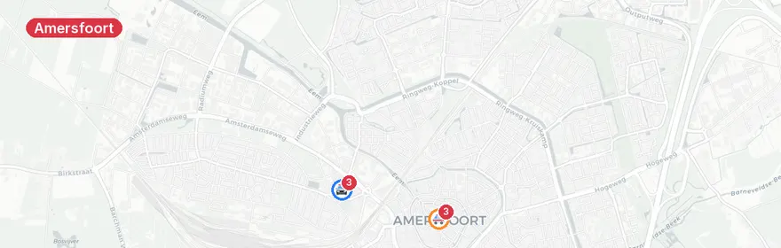 Kaart van Aanrijding met letsel Groningerstraat Amersfoort