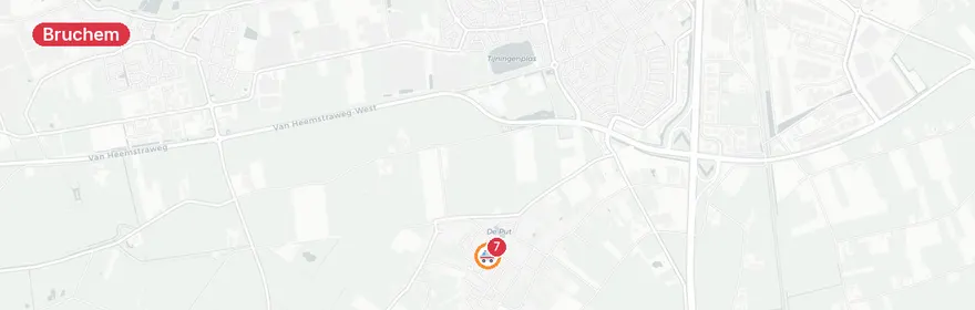 Kaart van Aanrijdingen met letsel op A2 bij Bruchem