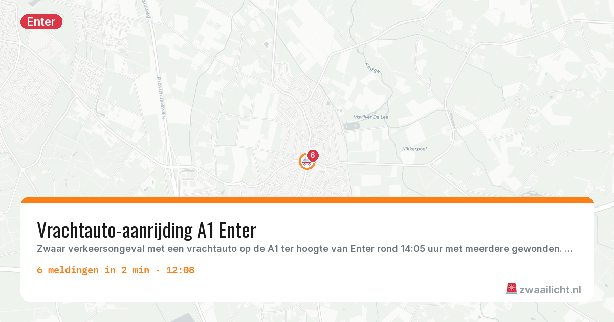Kaart van de activiteitspiek bij Enter