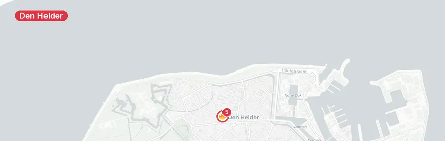 Kaart van Grote brand witgoedwinkel Joubertstraat Den Helder