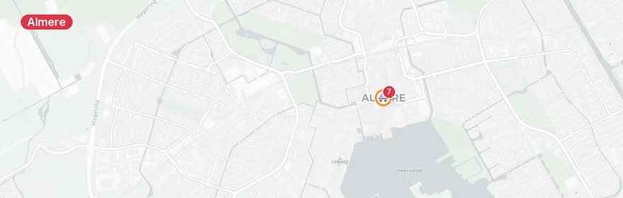 Kaart van Persoon te water Sas van Gentlaan Almere