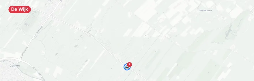 Kaart van Verkeersongeval A28 De Wijk, weg afgesloten