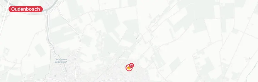 Kaart van Uitslaande woningbrand Velletriweg Oudenbosch