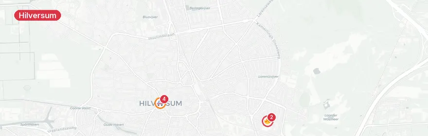 Kaart van Reanimatie Raafstraat Hilversum