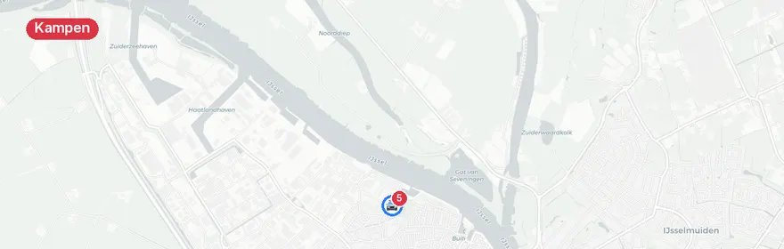 Kaart van Persoon te water Loswalweg Kampen