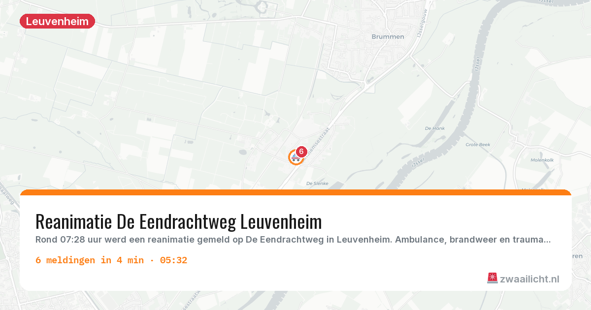 Kaart van de activiteitspiek bij Leuvenheim