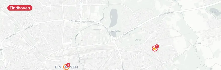 Kaart van Reanimatie van Gorkumlaan Eindhoven
