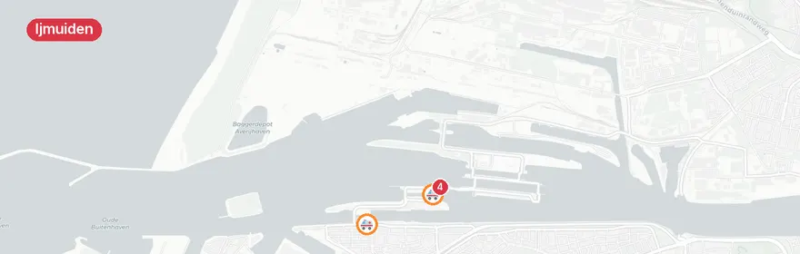 Kaart van Reanimatie Sluiseiland Ijmuiden, traumahelikopter ingezet